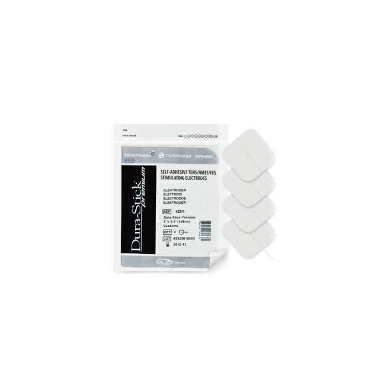 Electrodes 50x50 à fils Durastick Premium (sachet de 4)