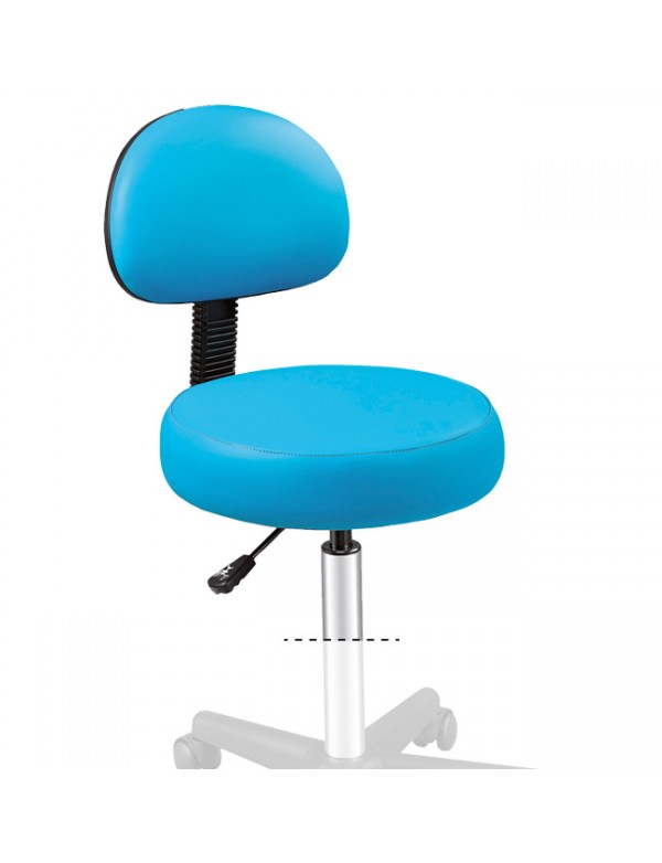 Tabouret Assise Cousue avec Dossier sur Socle